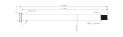 Burgtec Trek Session 194mm Rear Axle-BRINK