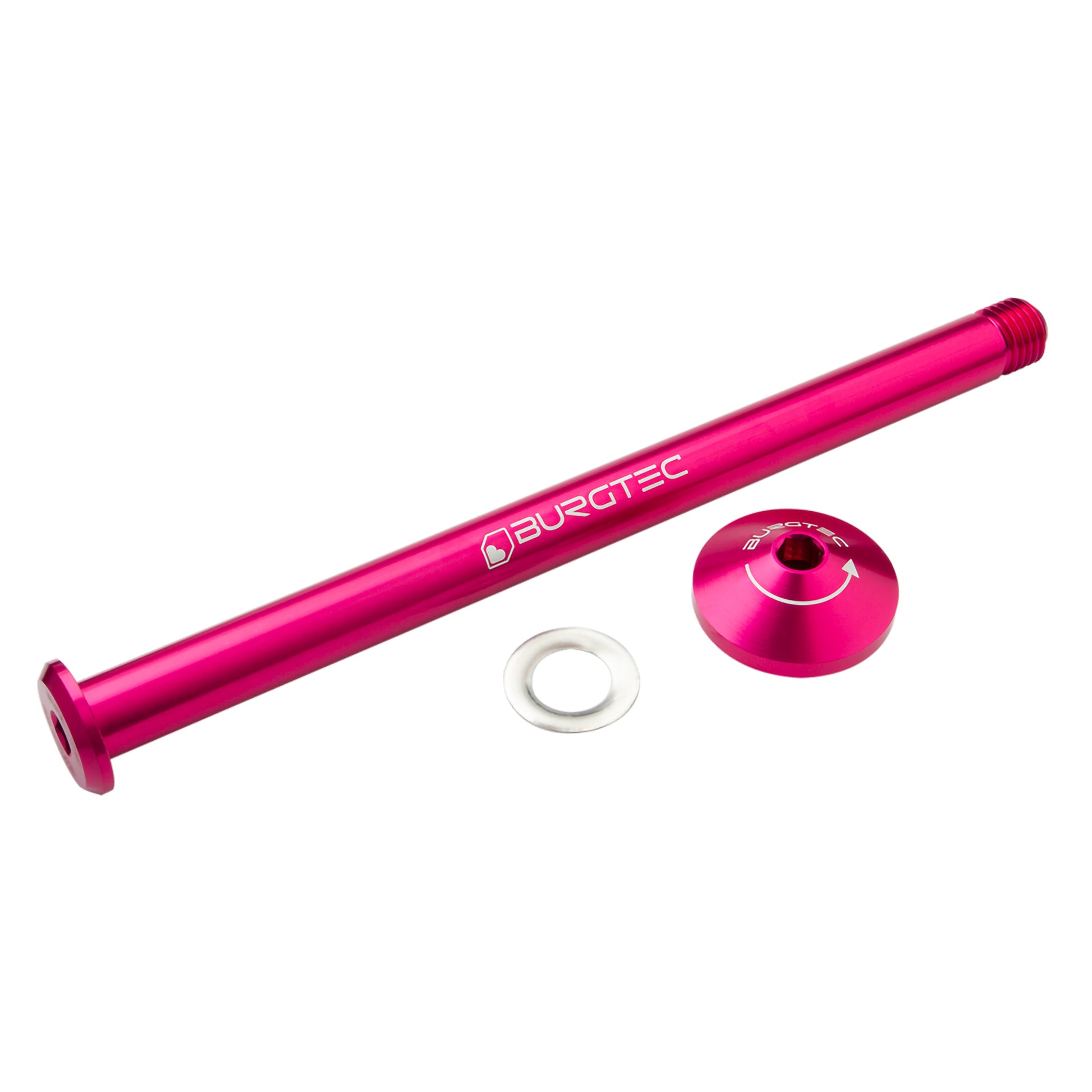 Burgtec Yeti Rear Axle-171mm-Toxic Barbie Pink-BRINK