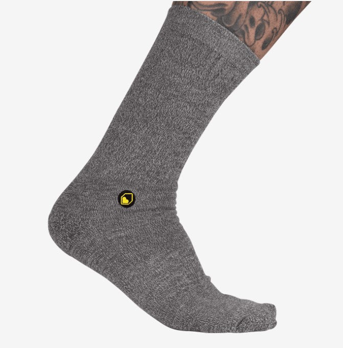 Burgtec everyday crew sock-Ash Grey-BRINK