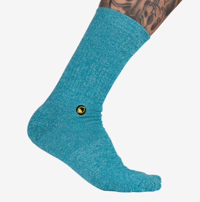 Burgtec everyday crew sock-Tempo Teal-BRINK