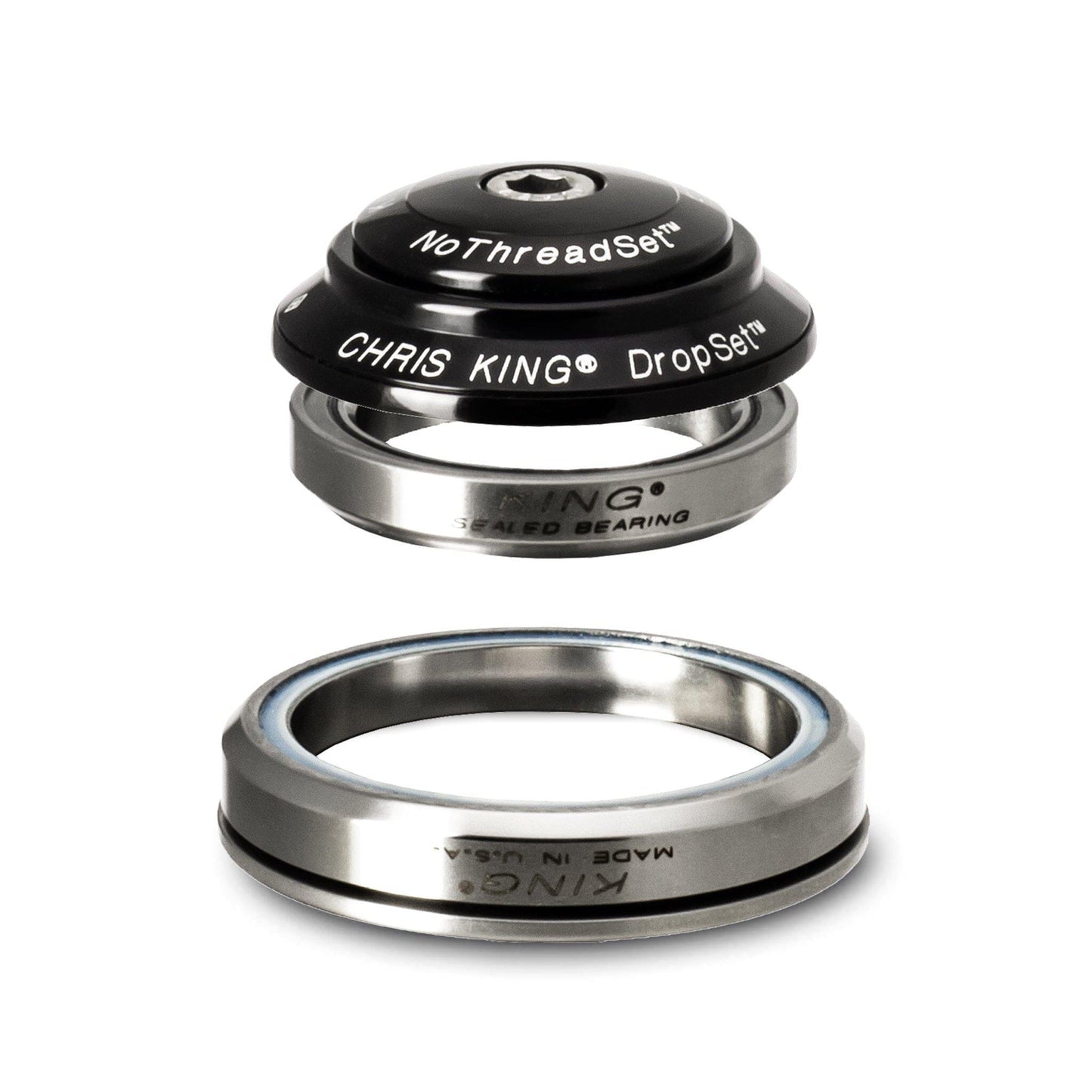 Chris King Dropset 2 Headset-IS42/28.6 - IS52/40-Black-Ceramic Bearings-BRINK