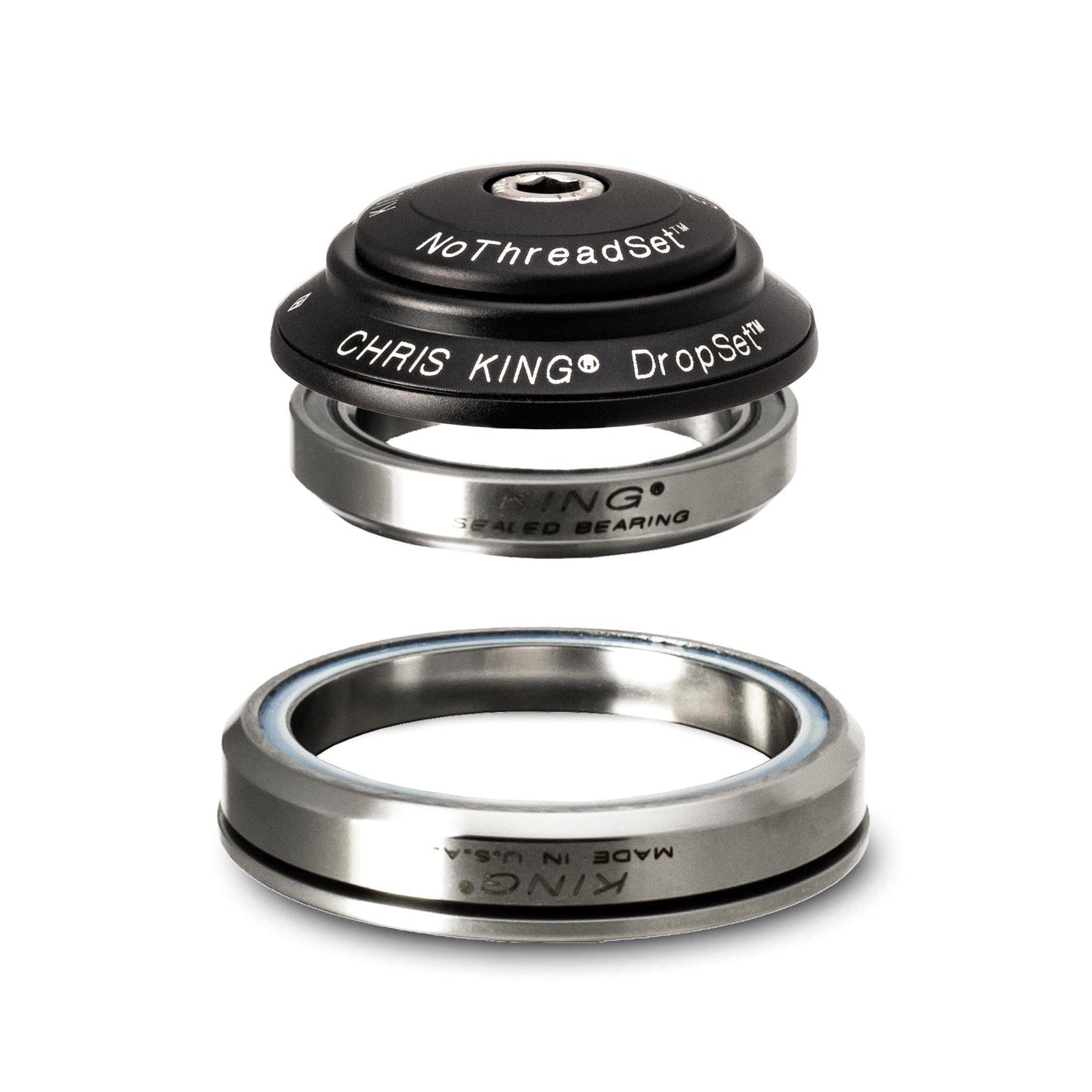 Chris King Dropset 2 Headset-IS42/28.6 - IS52/40-Matte Black-Ceramic Bearings-BRINK