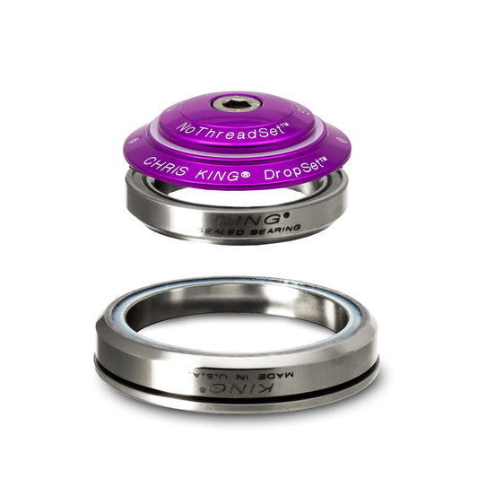 Chris King Dropset 5 Headset-IS42/28.6 - IS52/40-3D Violet-Ceramic Bearings-BRINK