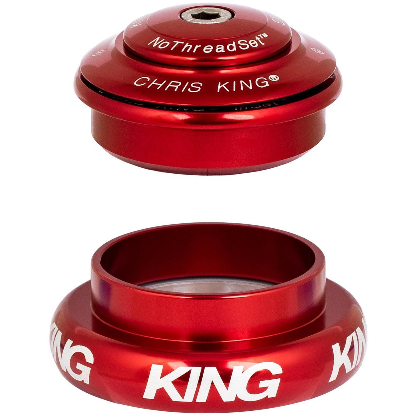 Chris King Inset 7 Headset-ZS44/28.6-EC44/40-Red-BRINK