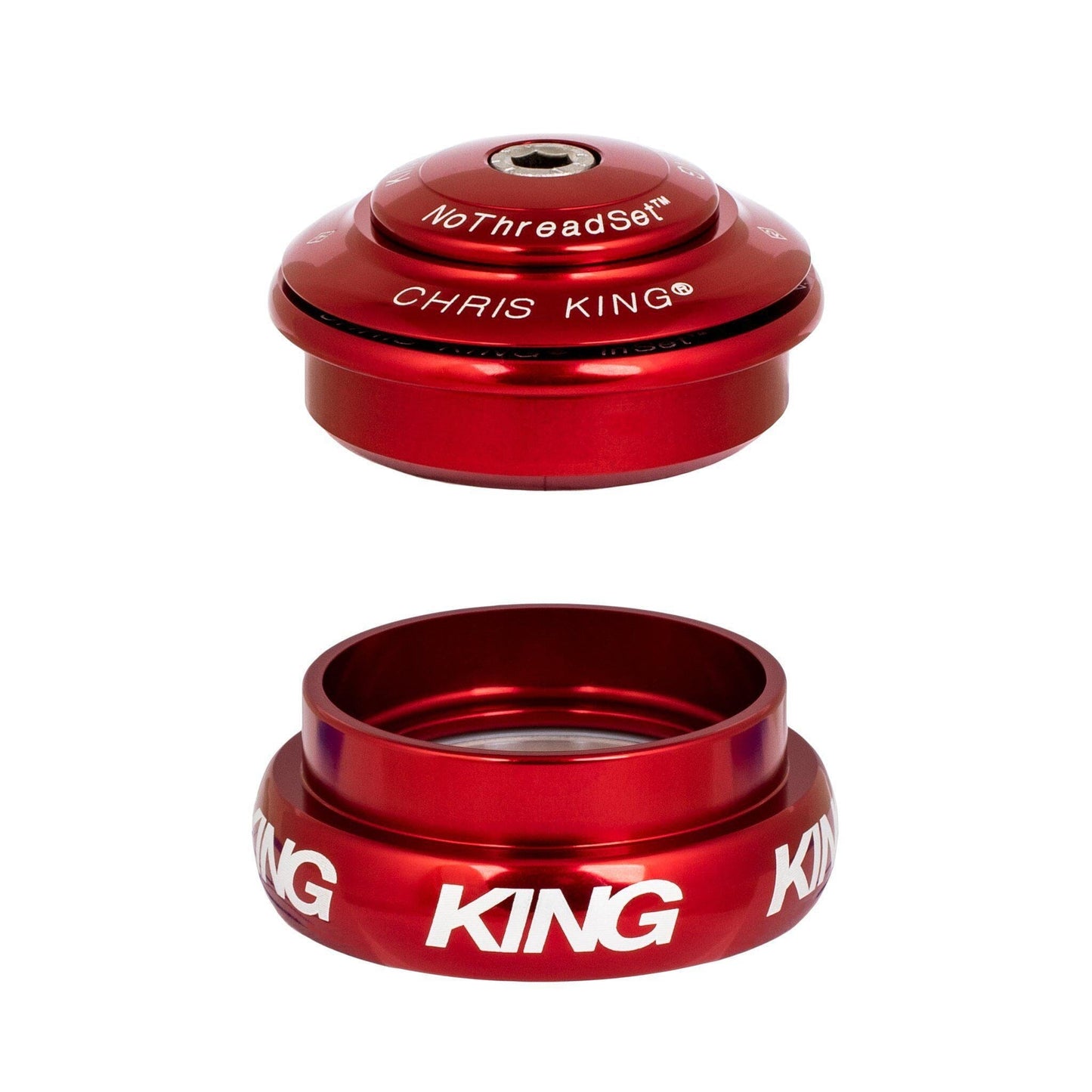 Chris King Inset 8 Headset-ZS44/28.6-EC44/33-Red-BRINK