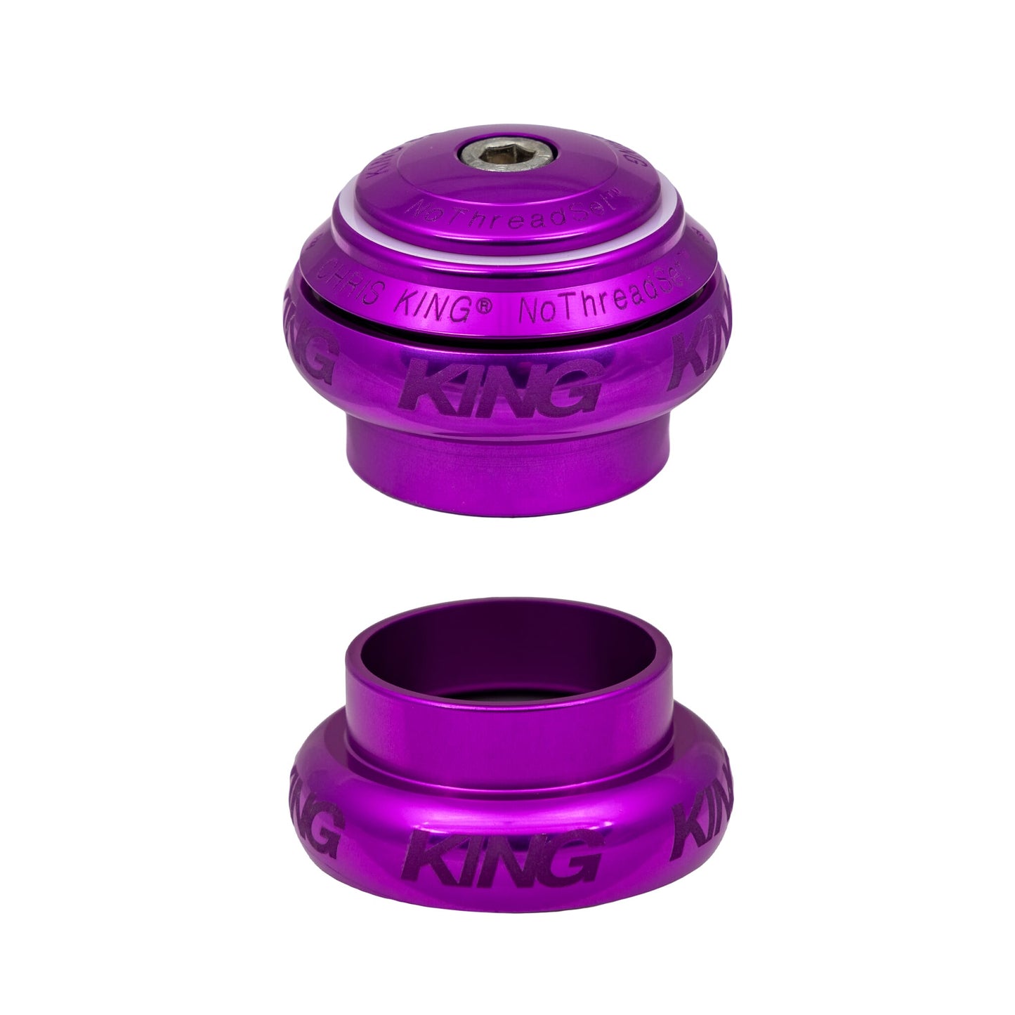 Chris King NoThreadSet Headset-1-1/8"-3D Violet Sotto Voce-BRINK