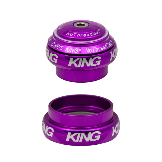 Chris King NoThreadSet Tapered Headset-EC34/28.6-EC44/33-3D Violet-BRINK