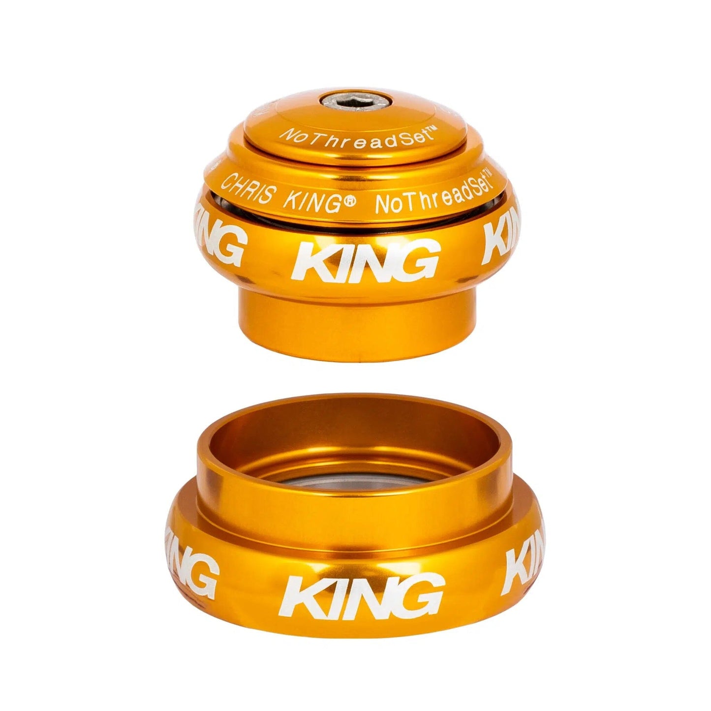 Chris King NoThreadSet Tapered Headset-EC34/28.6-EC44/33-Gold-BRINK