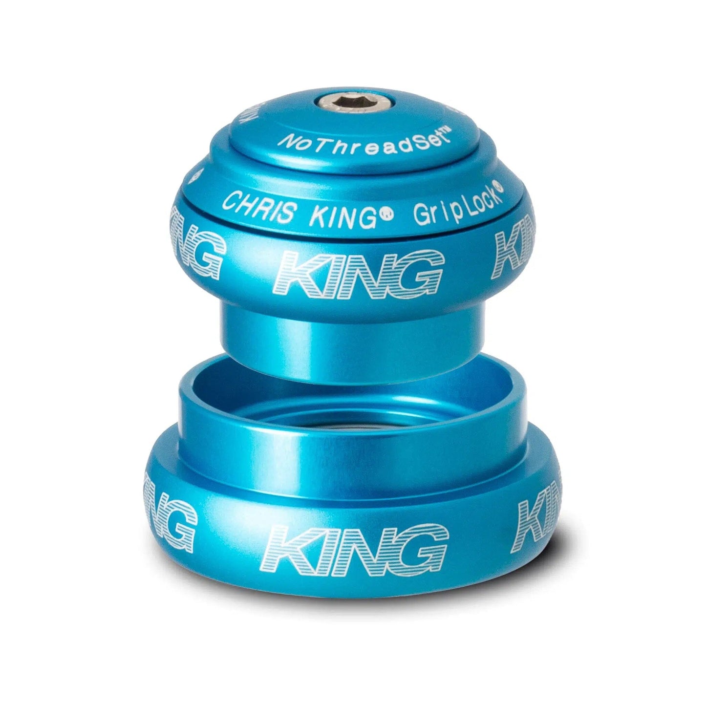 Chris King NoThreadSet Tapered Headset-EC34/28.6-EC44/33-Matte Turquoise-BRINK