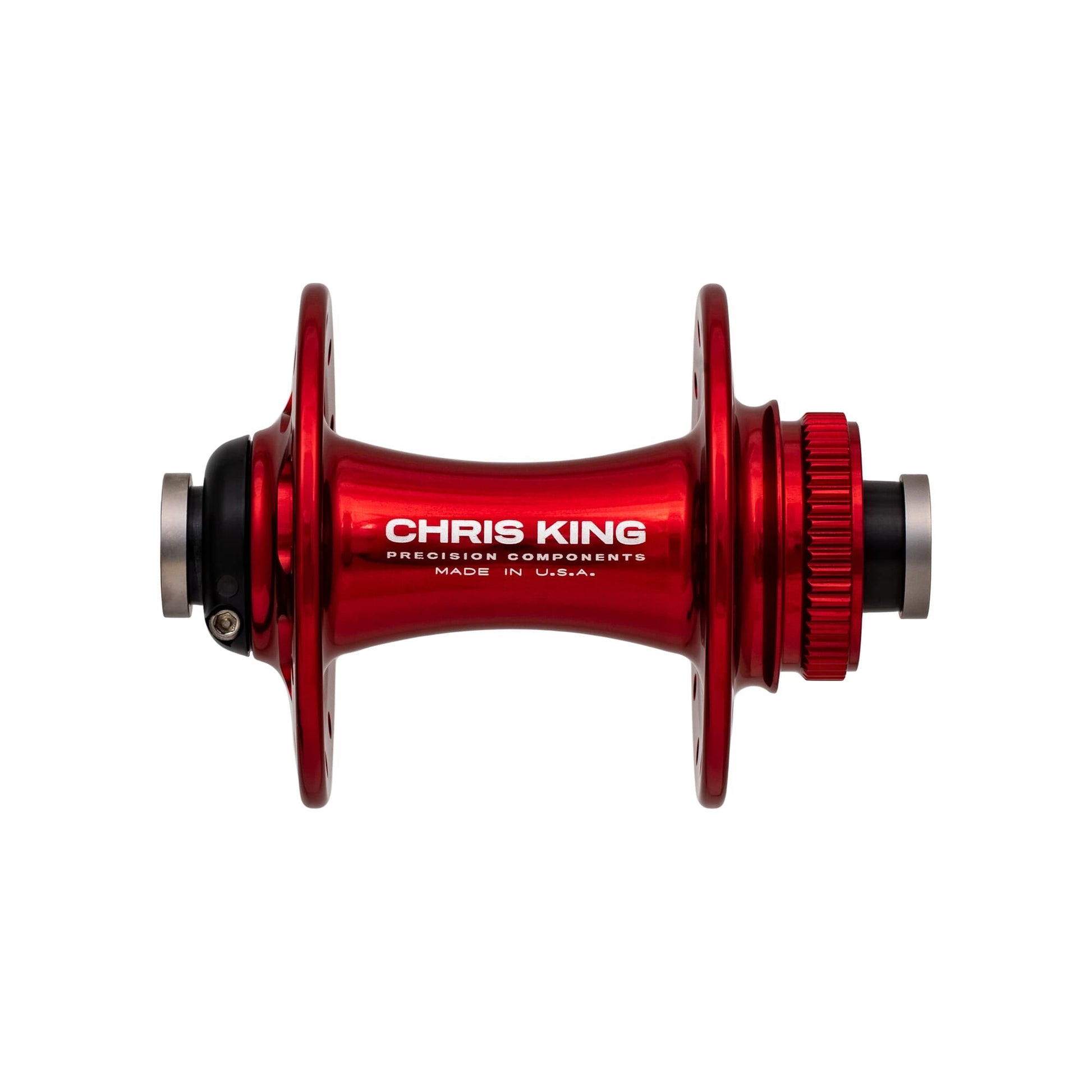 Chris King Road R45D Front Hub | Centre Lock | Ceramic Bearings-100 x 12mm-24h-Red-BRINK