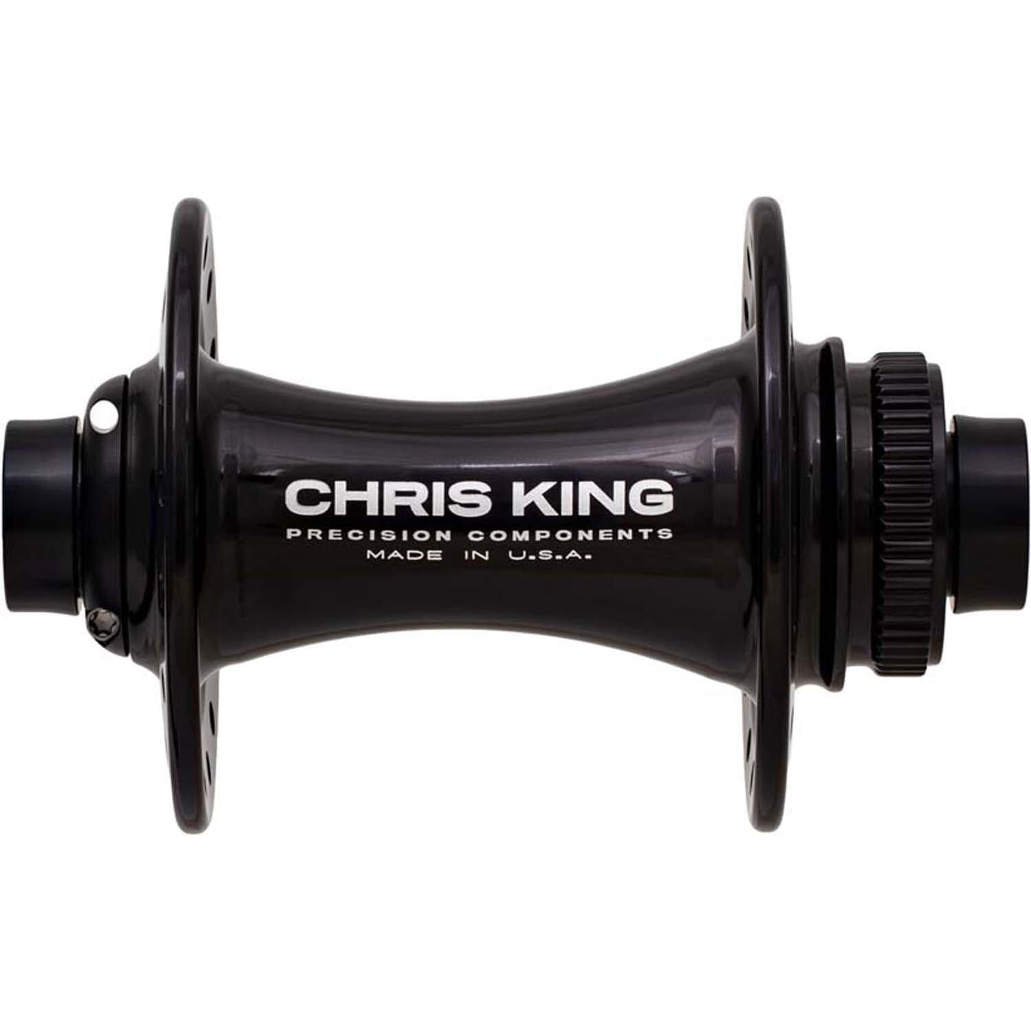 Chris King Road R45D Front Hub | Centre Lock | Steel Bearings-100 x 12mm-24h-Black-BRINK