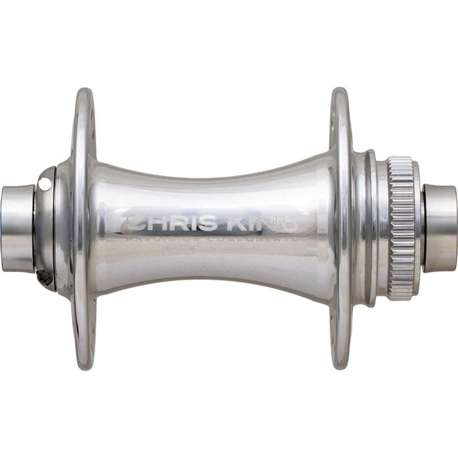 Chris King Road R45D Front Hub | Centre Lock | Steel Bearings-100 x 12mm-24h-Silver-BRINK