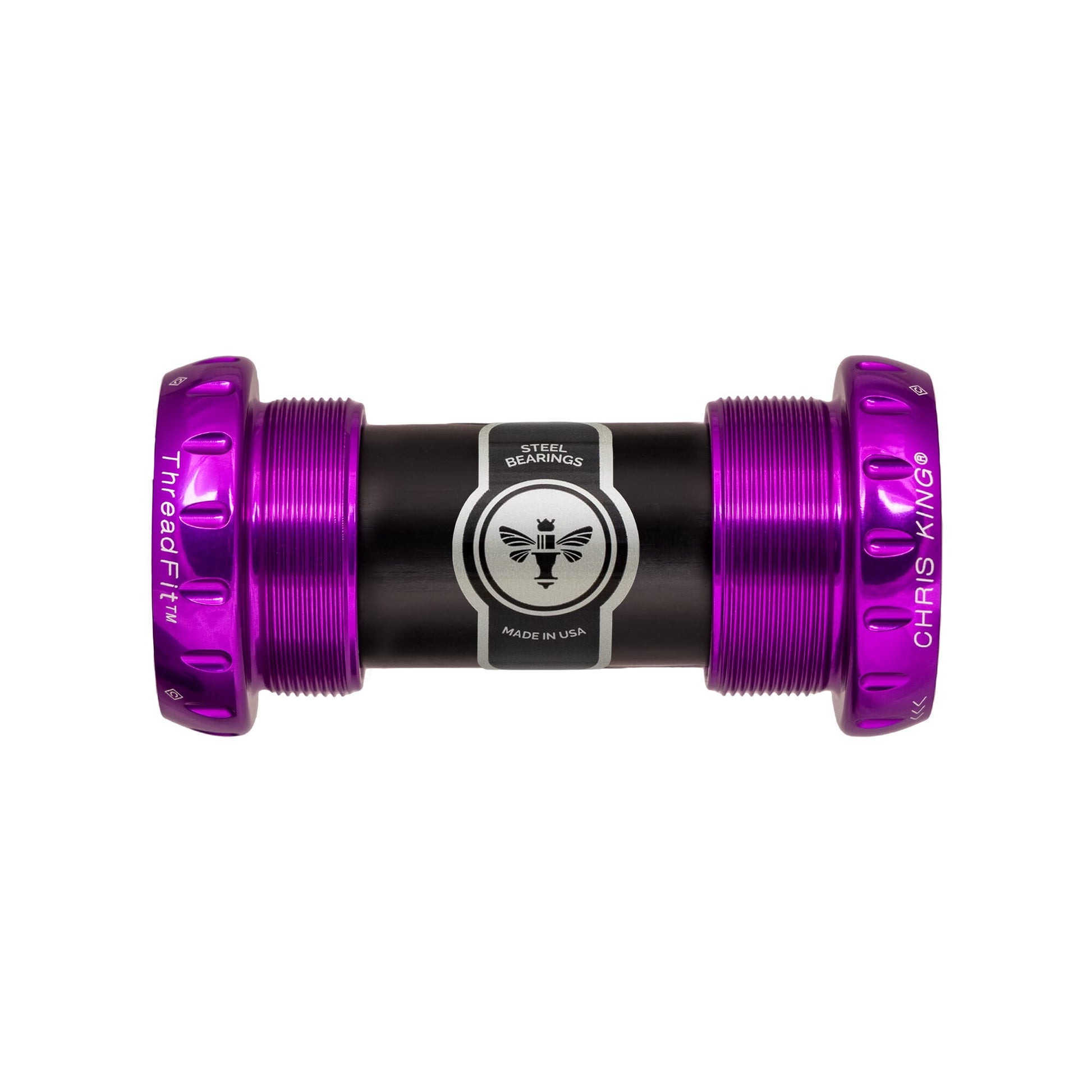 Chris King ThreadFit 24 Bottom Bracket-68-73mm-3D Violet-Ceramic Bearings-BRINK