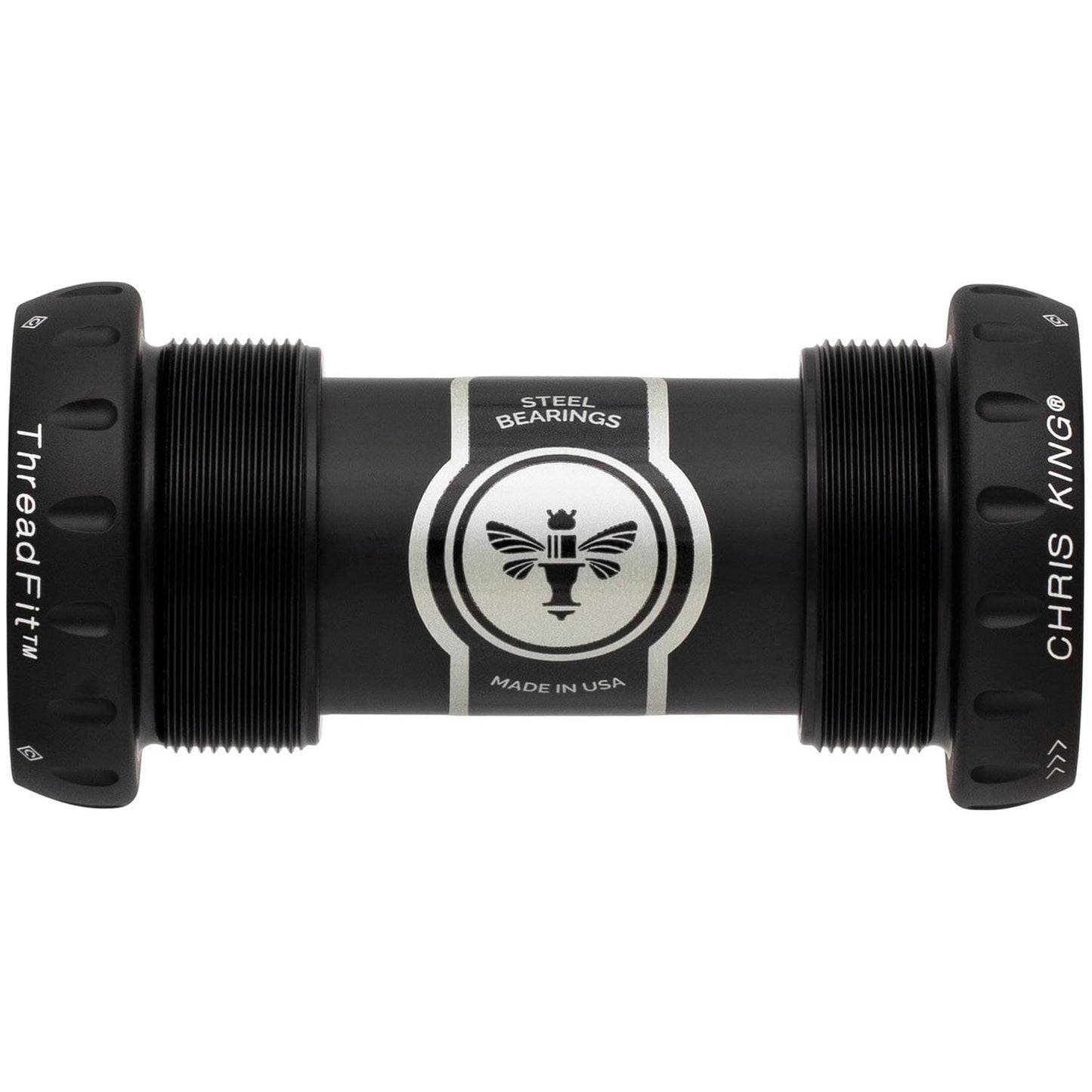 Chris King ThreadFit 24 Bottom Bracket-68-73mm-Matte Black-Ceramic Bearings-BRINK