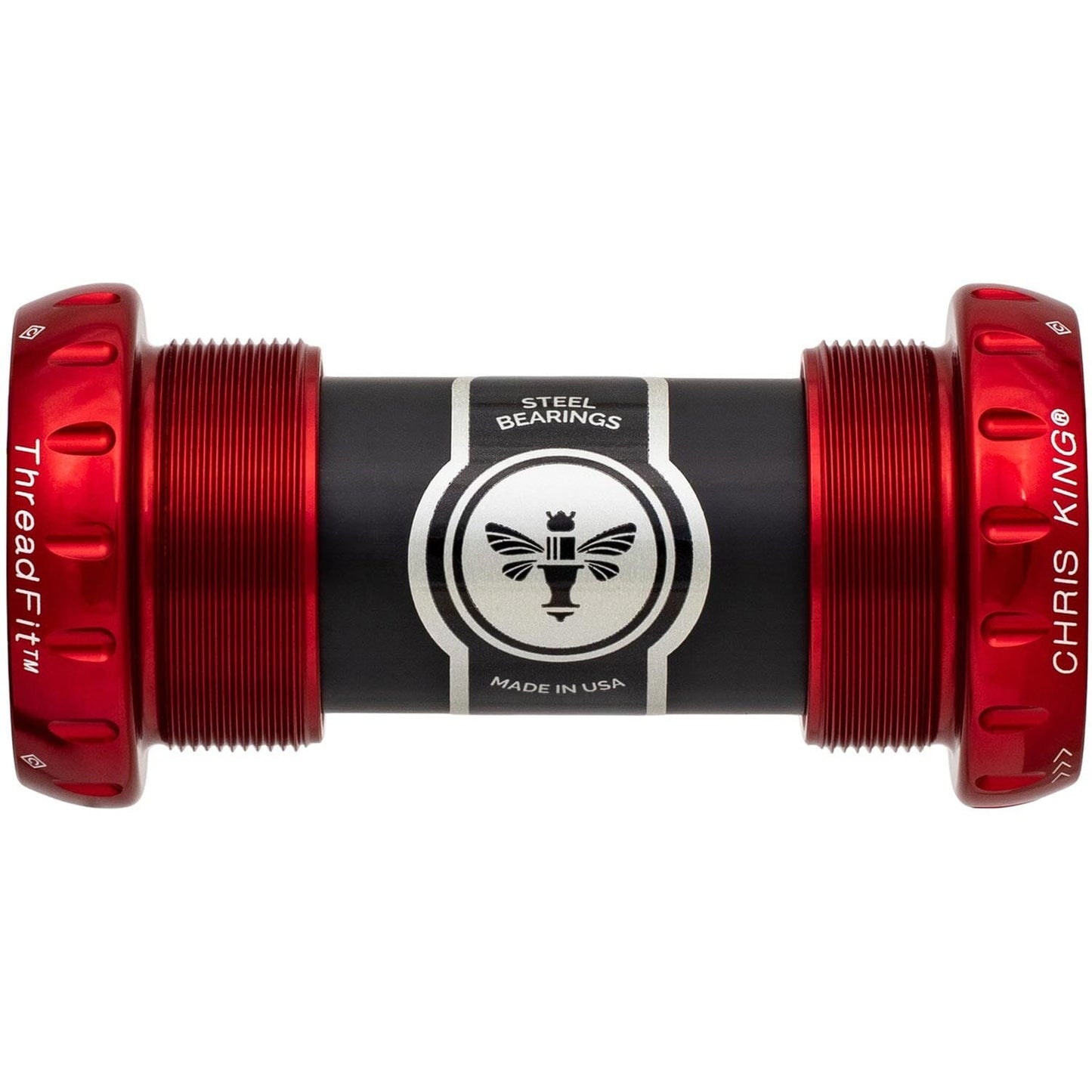 Chris King ThreadFit 24 Bottom Bracket-68-73mm-Red-Ceramic Bearings-BRINK