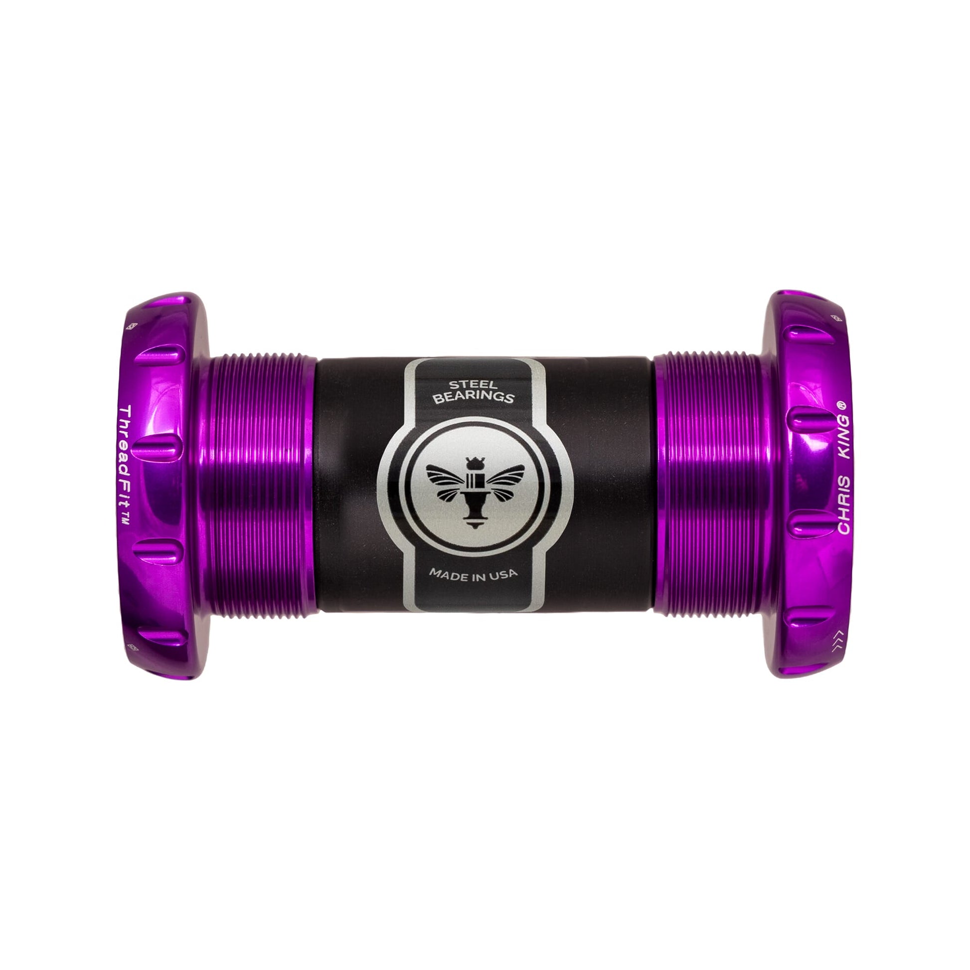 Chris King ThreadFit 30 Bottom Bracket-68-73mm-3D Violet-Ceramic Bearings-BRINK