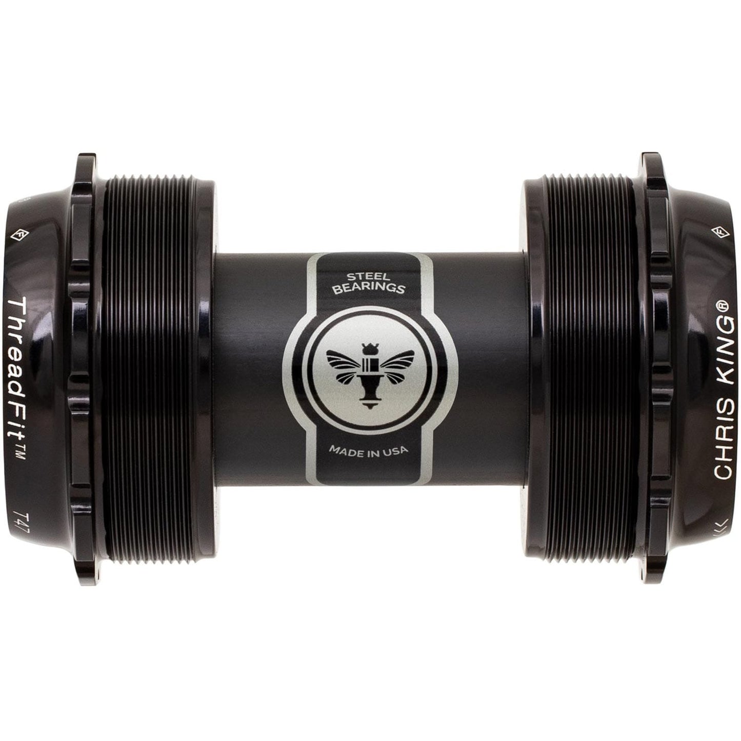 Chris King ThreadFit T47 24x Bottom Bracket-68-73mm-Black-Ceramic Bearings-BRINK