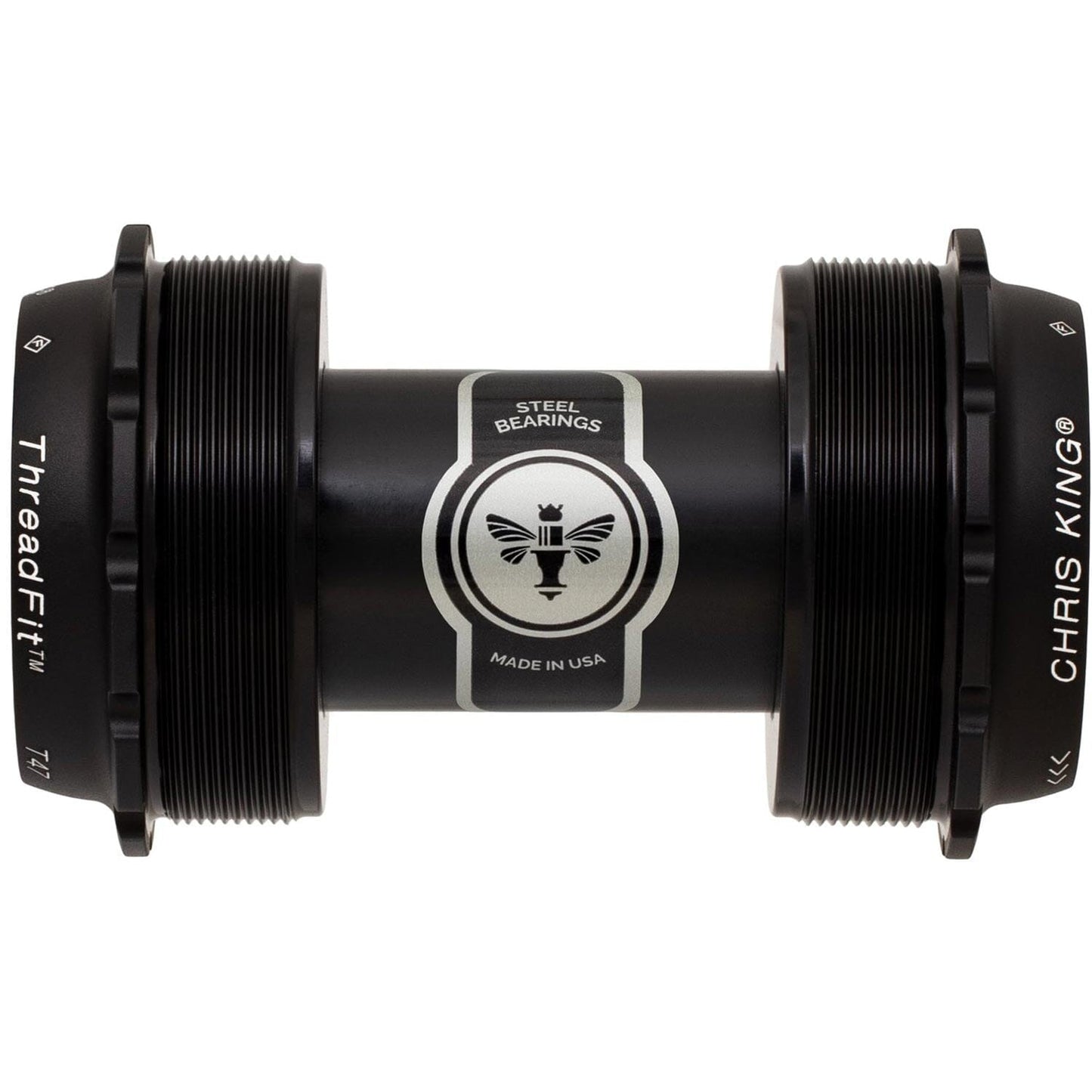 Chris King ThreadFit T47 24x Bottom Bracket-68-73mm-Matte Black-Ceramic Bearings-BRINK