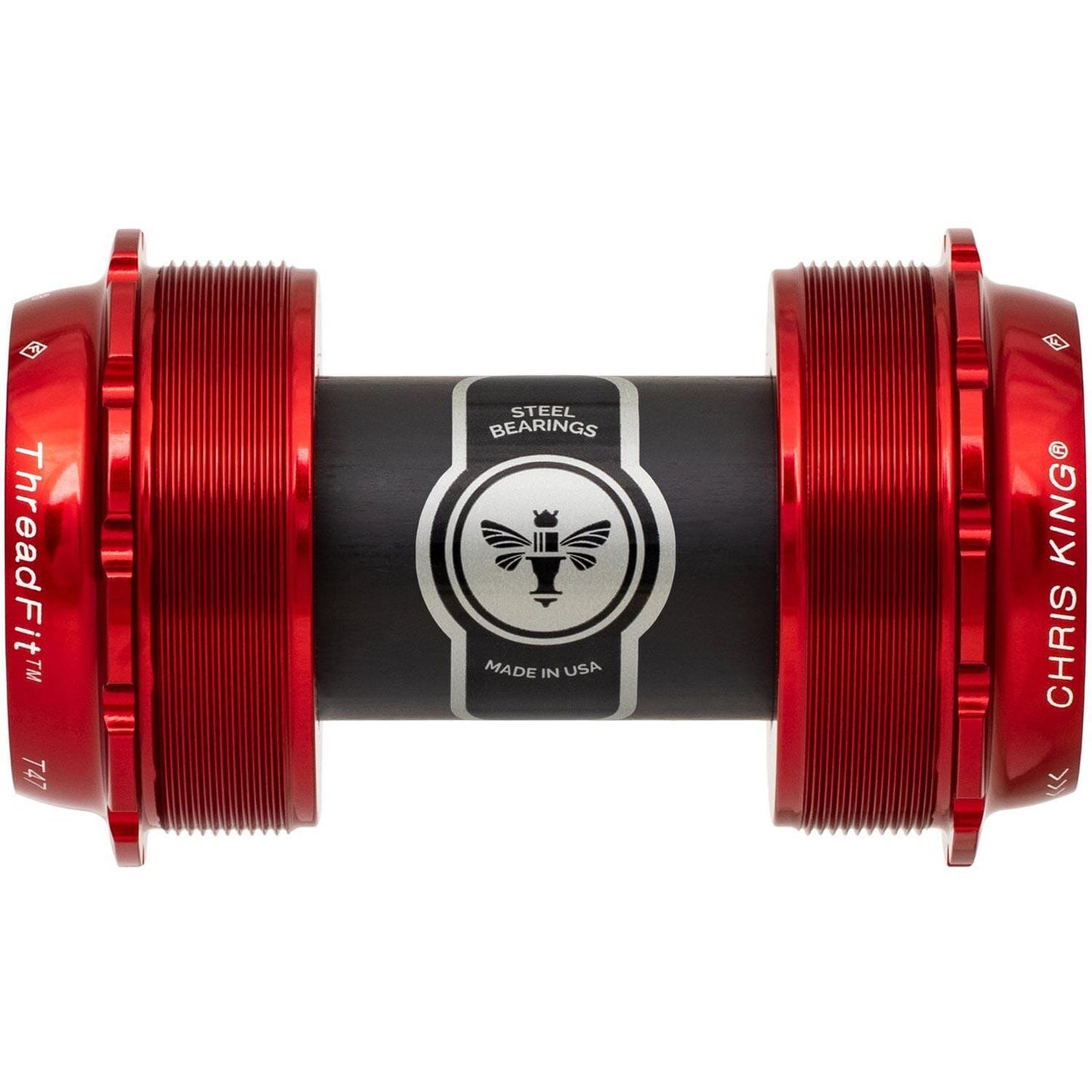 Chris King ThreadFit T47 24x Bottom Bracket-68-73mm-Red-Ceramic Bearings-BRINK