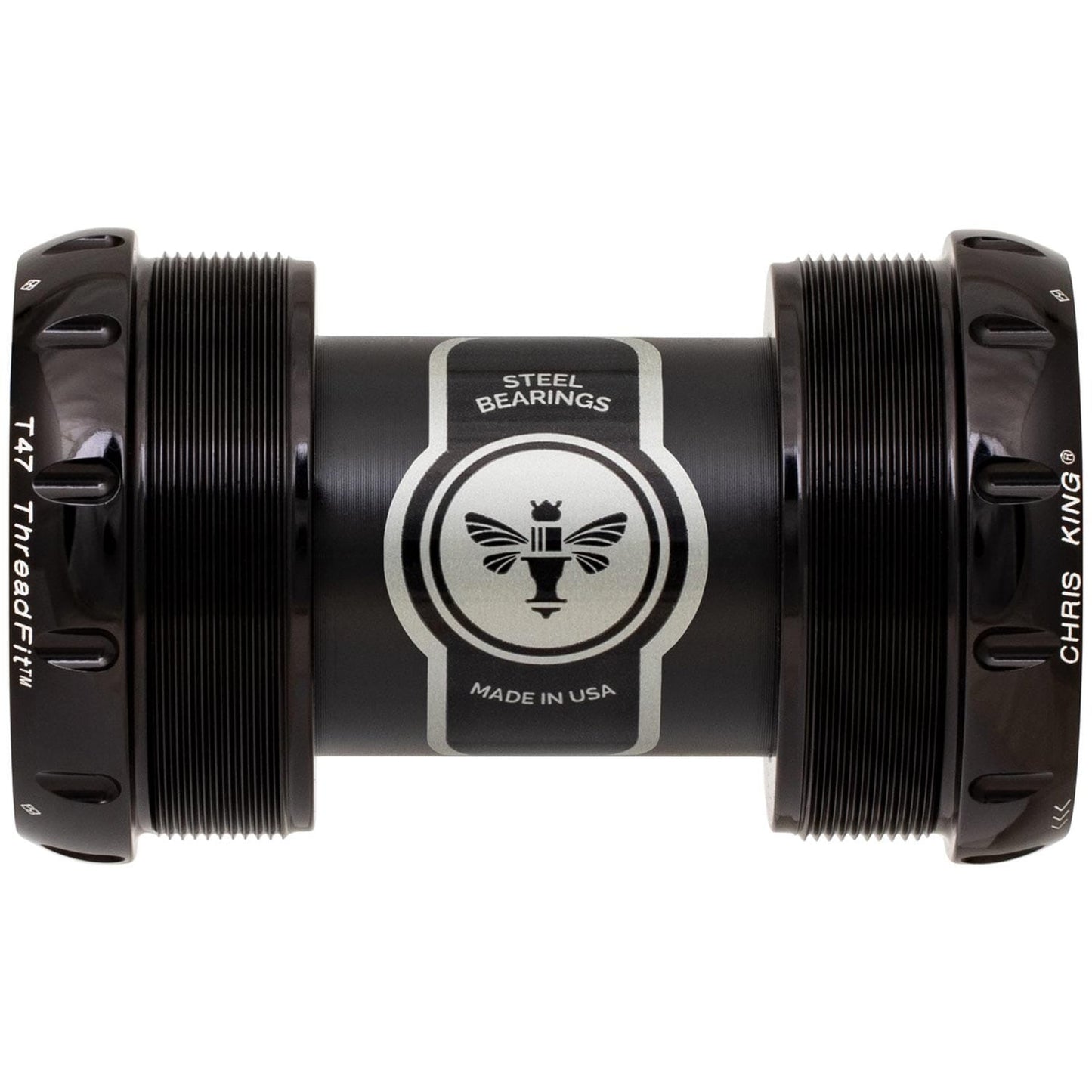 Chris King ThreadFit T47 30x Bottom Bracket-68-73mm-Black-Ceramic Bearings-BRINK