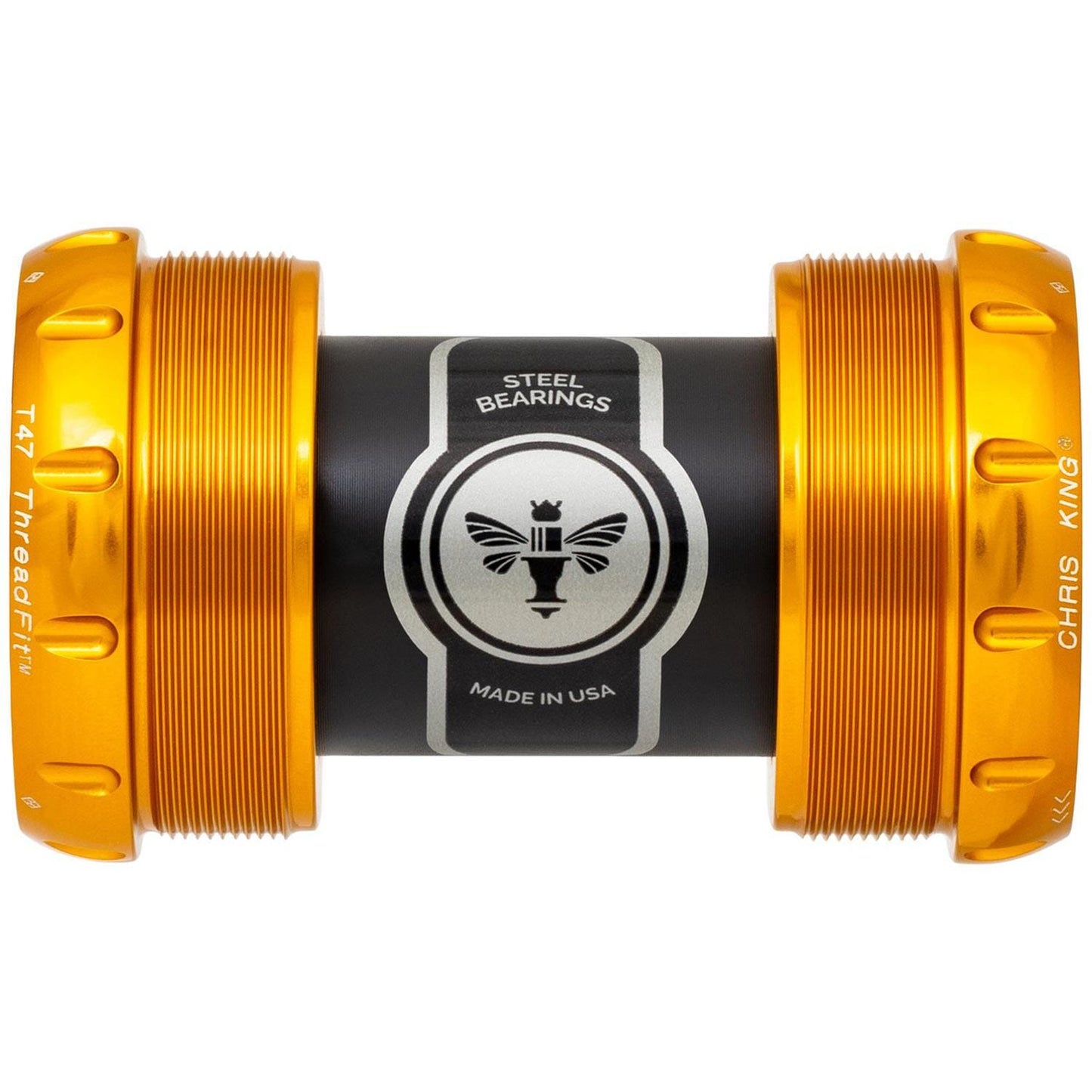 Chris King ThreadFit T47 30x Bottom Bracket-68-73mm-Gold-Ceramic Bearings-BRINK