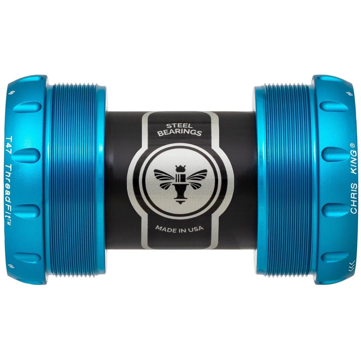 Chris King ThreadFit T47 30x Bottom Bracket-68-73mm-Matte Turquoise-Ceramic Bearings-BRINK