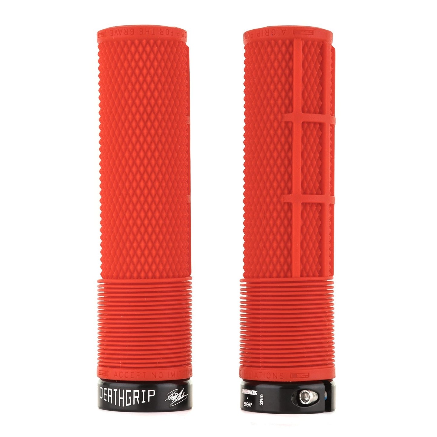 DMR DeathGrip Flangeless-Thick-Red-BRINK