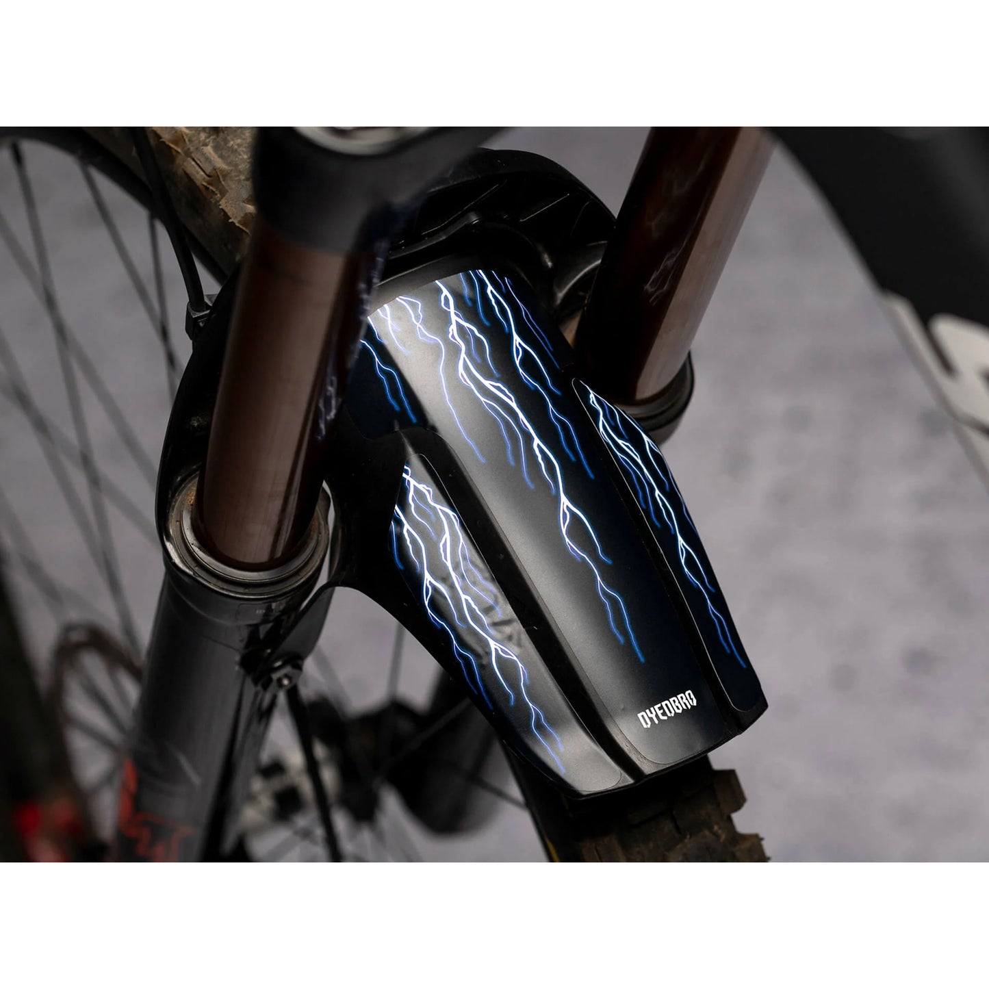 DYEDBRO Lightning Mudguard Decal-FOX 36-38 STD-BRINK