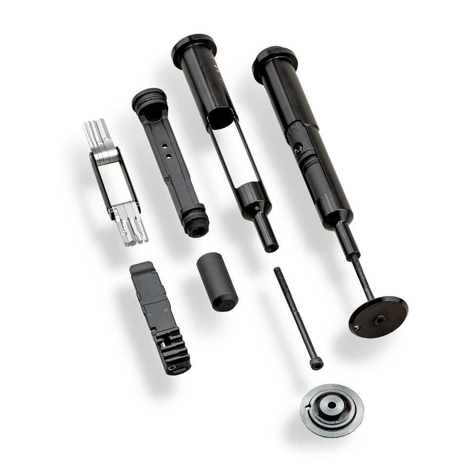 Threadless Carrier components beside the separately sold EDC V2 Tool
