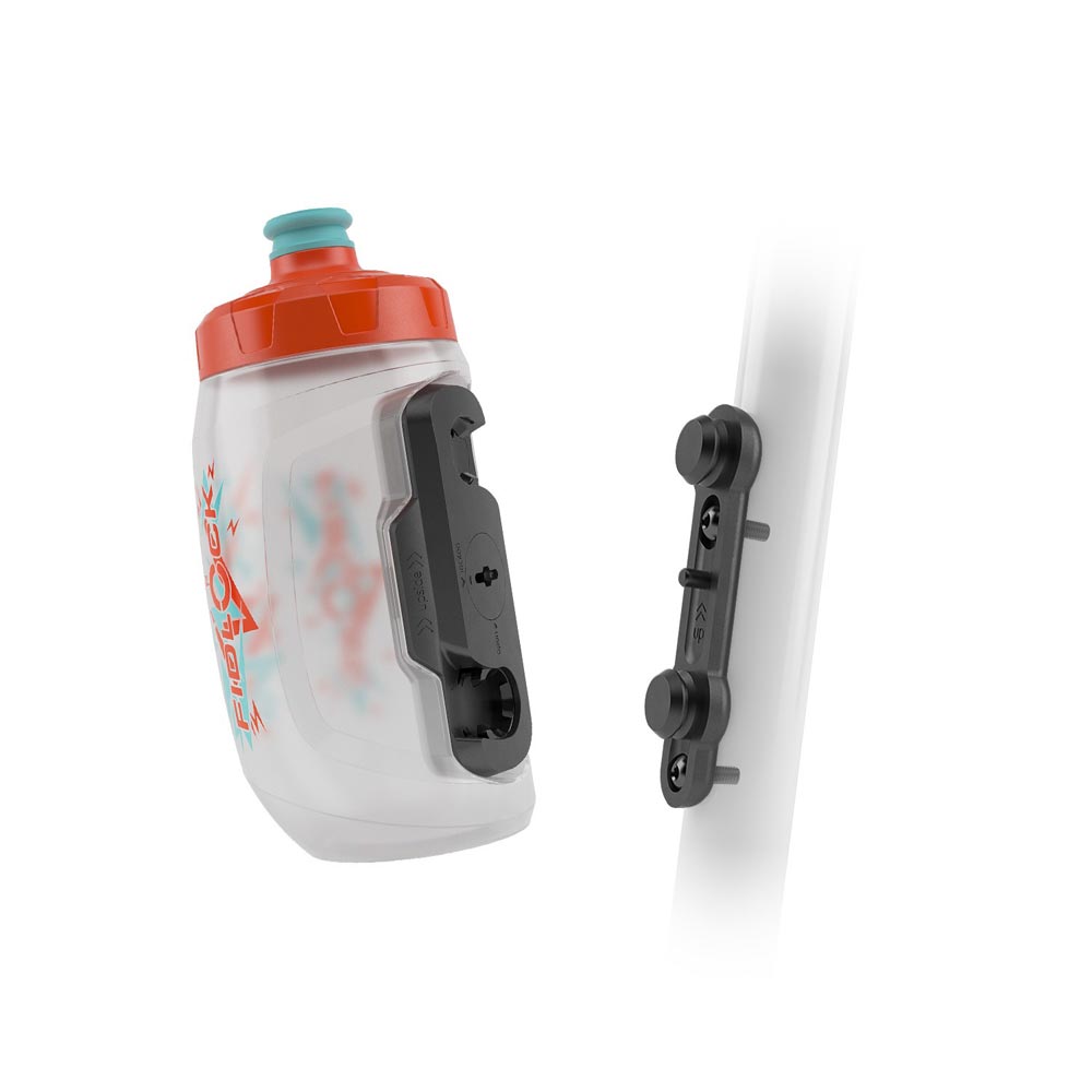 FIDLOCK TWIST Bottle Kit Bike 450 Kids-450ml-Clear / Orange-BRINK