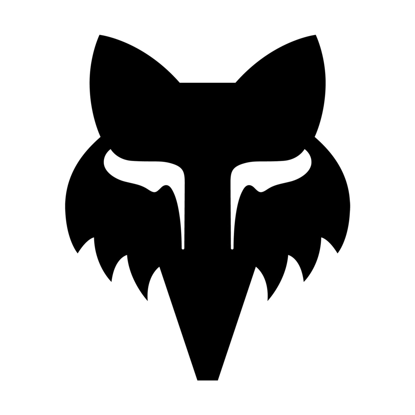 Fox Head 1.5" Sticker-One Size-Black-BRINK