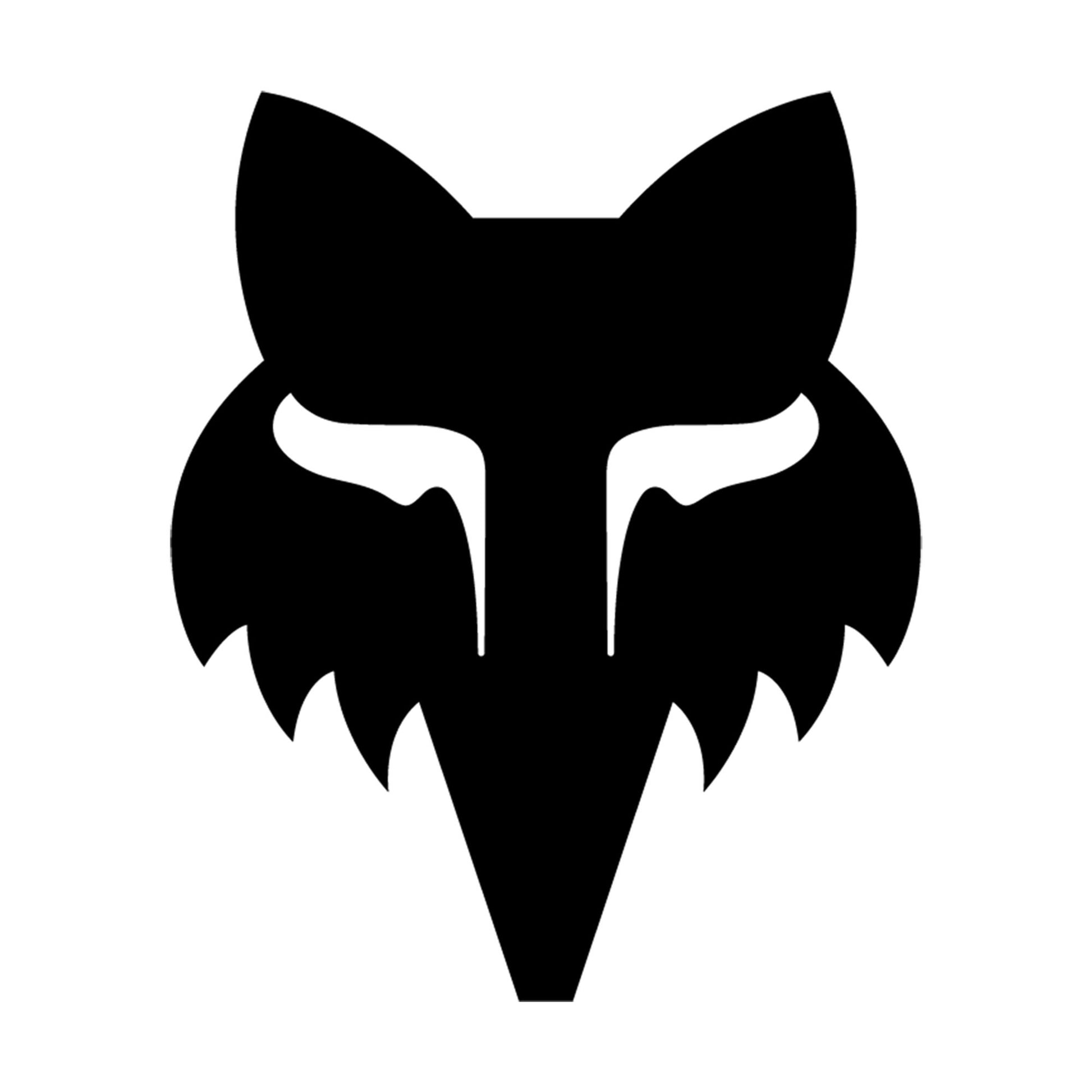Fox Head 2.5" Die Cut Sticker-One Size-Black-BRINK