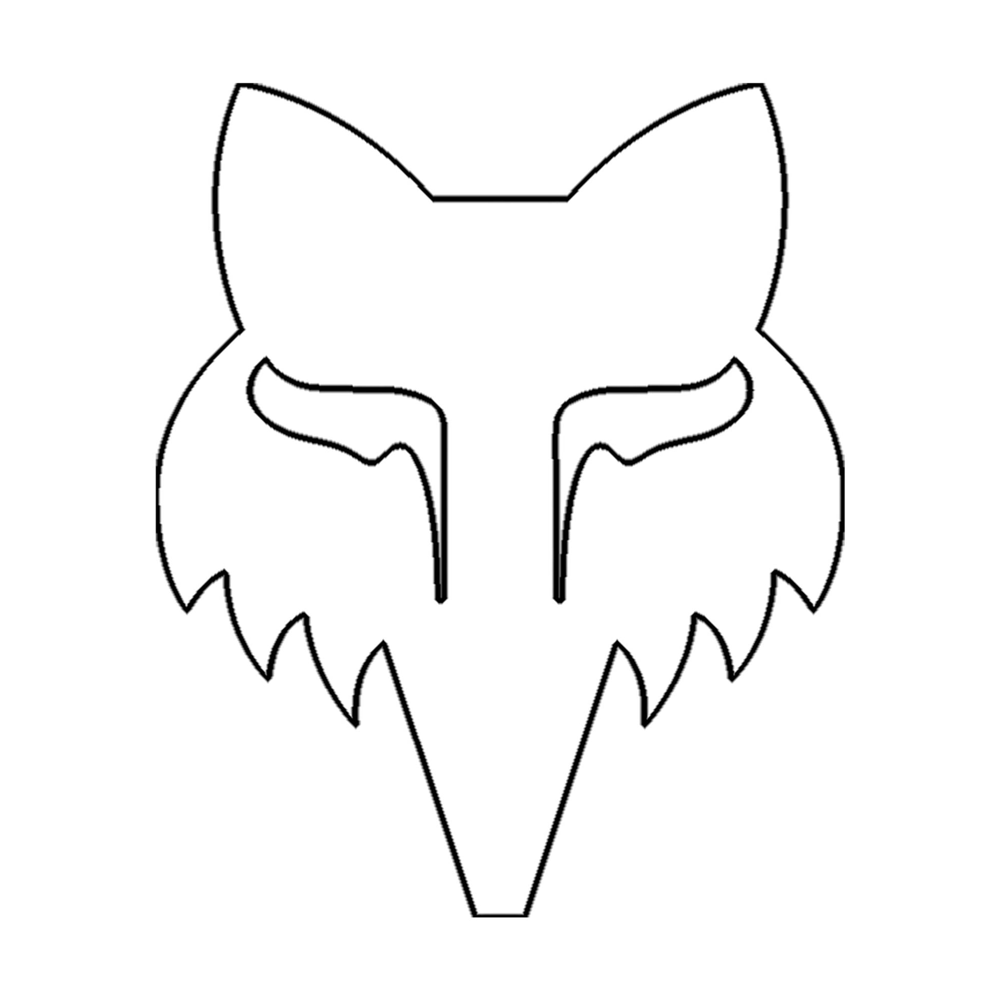 Fox Head 2.5" Die Cut Sticker-One Size-White-BRINK