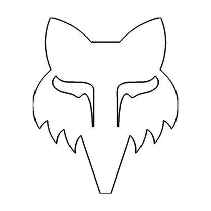 Fox Head 2.5" Die Cut Sticker-One Size-White-BRINK