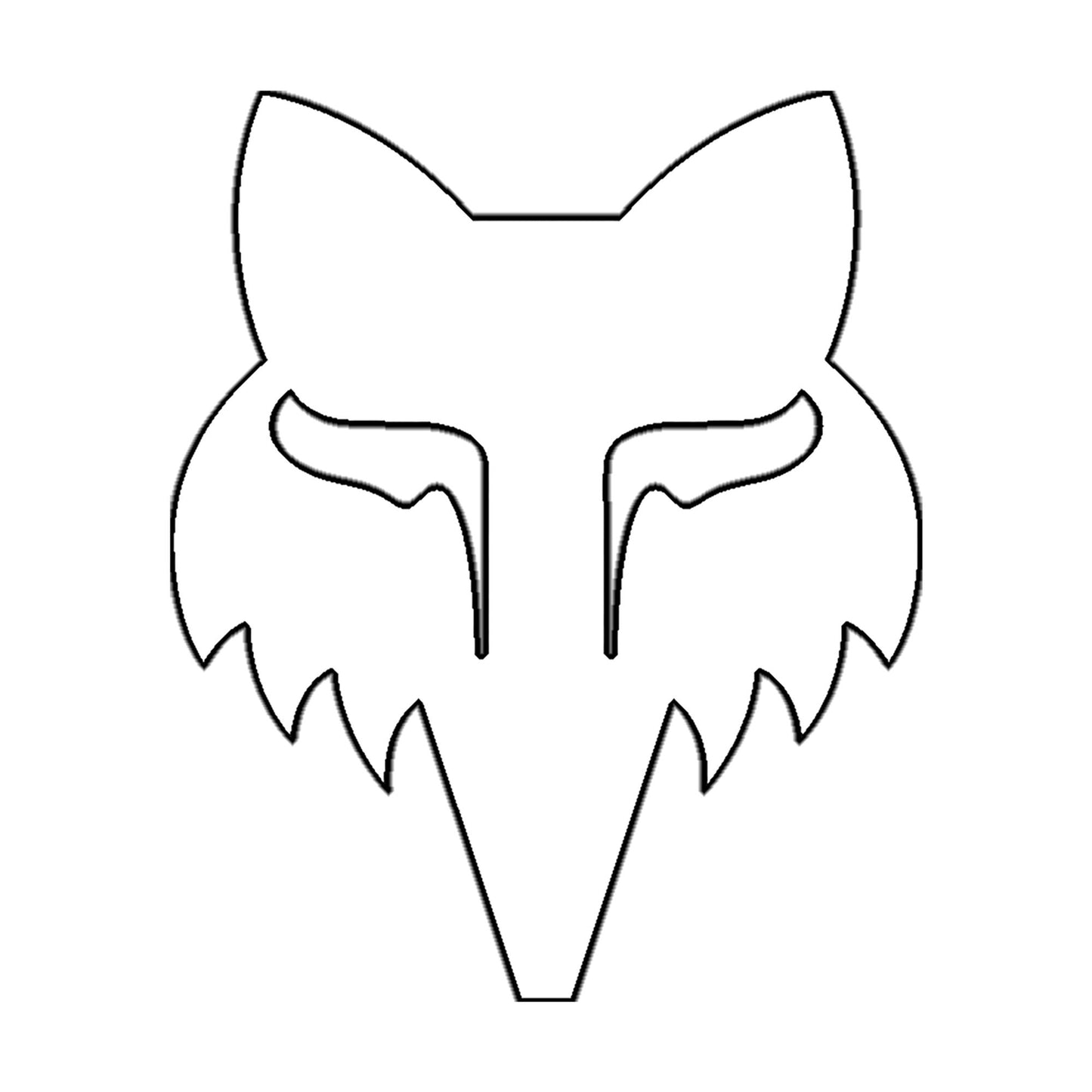 Fox Head 4" Die Cut Sticker-One Size-White-BRINK