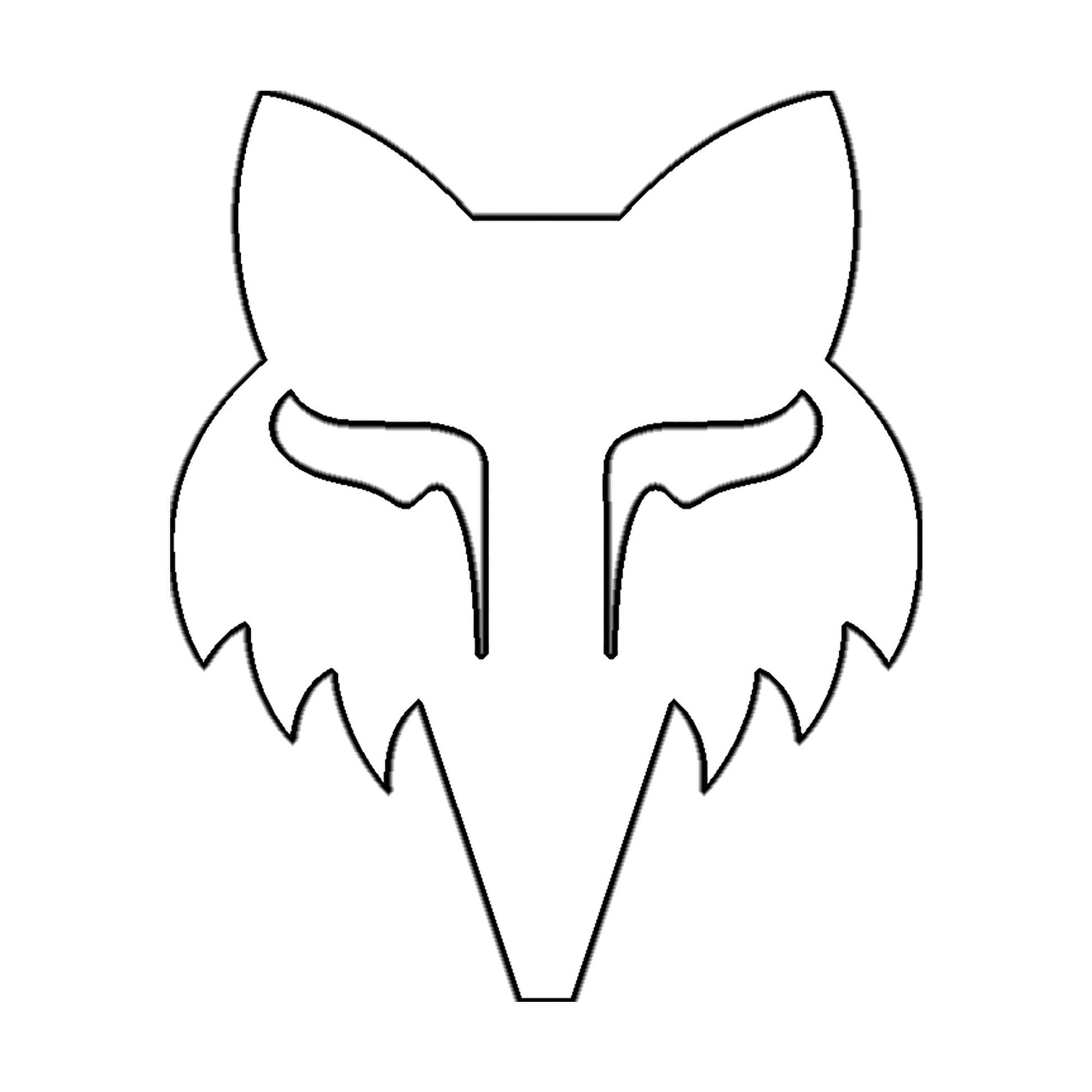 Fox Head 4" Die Cut Sticker-One Size-White-BRINK