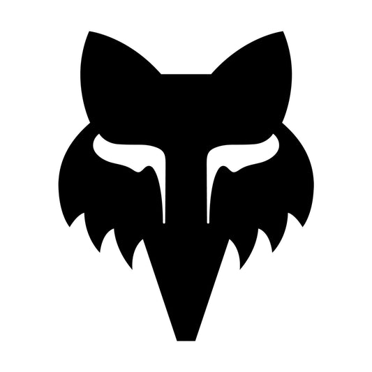 Fox Head 7" Die Cut Sticker-One Size-Black-BRINK