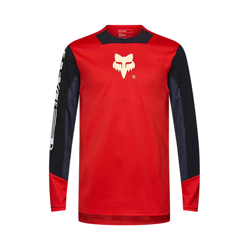Fox Head Defend LS Jersey Elevated-S-Fluorescent Red-BRINK