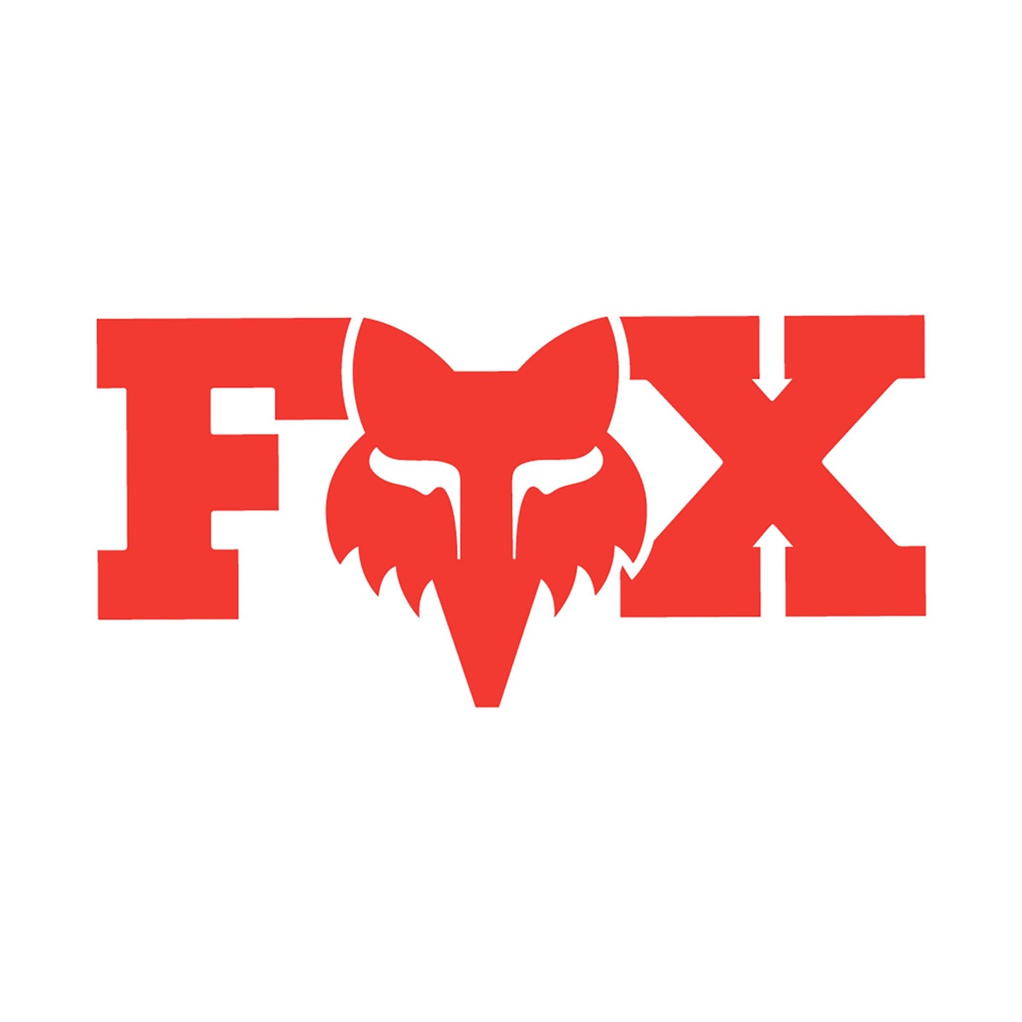 Fox Head F Head X 3" Sticker-One Size-Red-BRINK
