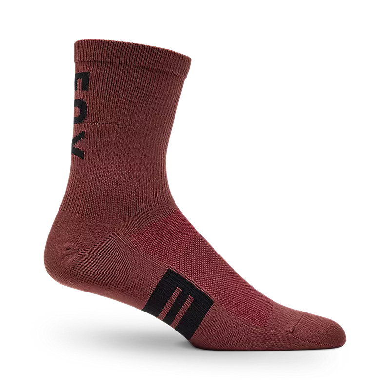 Fox Head Fox Head 6" Flexair Merino Sock 2025-XS/S-Rust-BRINK