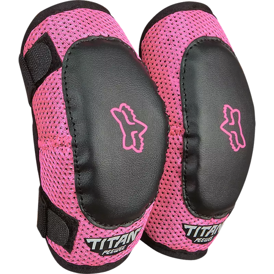 Fox Head Peewee Titan Elbow Guard-M/L-Black / Pink-BRINK