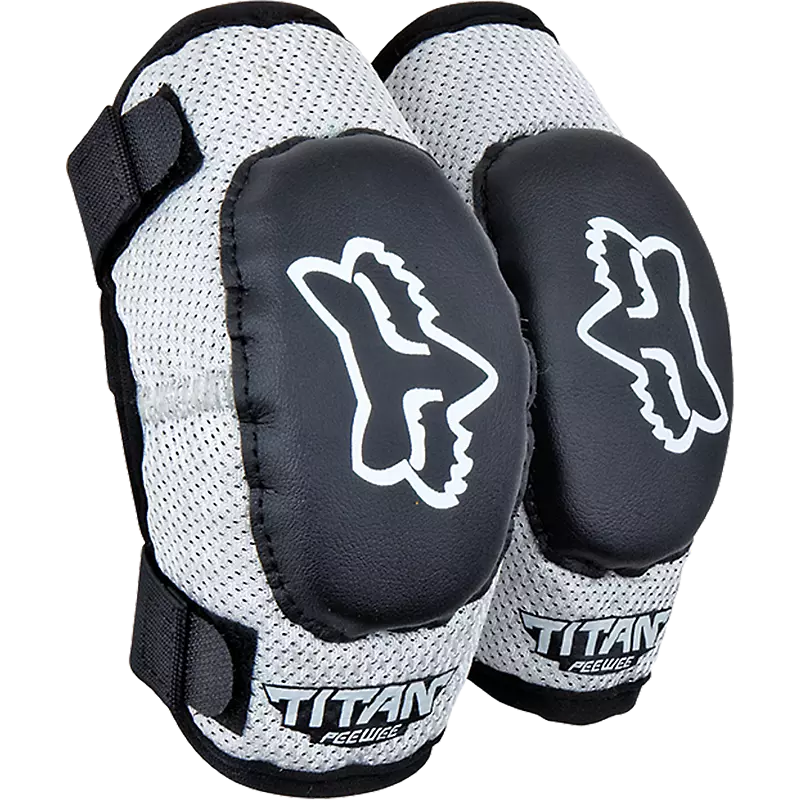 Fox Head Peewee Titan Elbow Guard-M/L-Black / Silver-BRINK