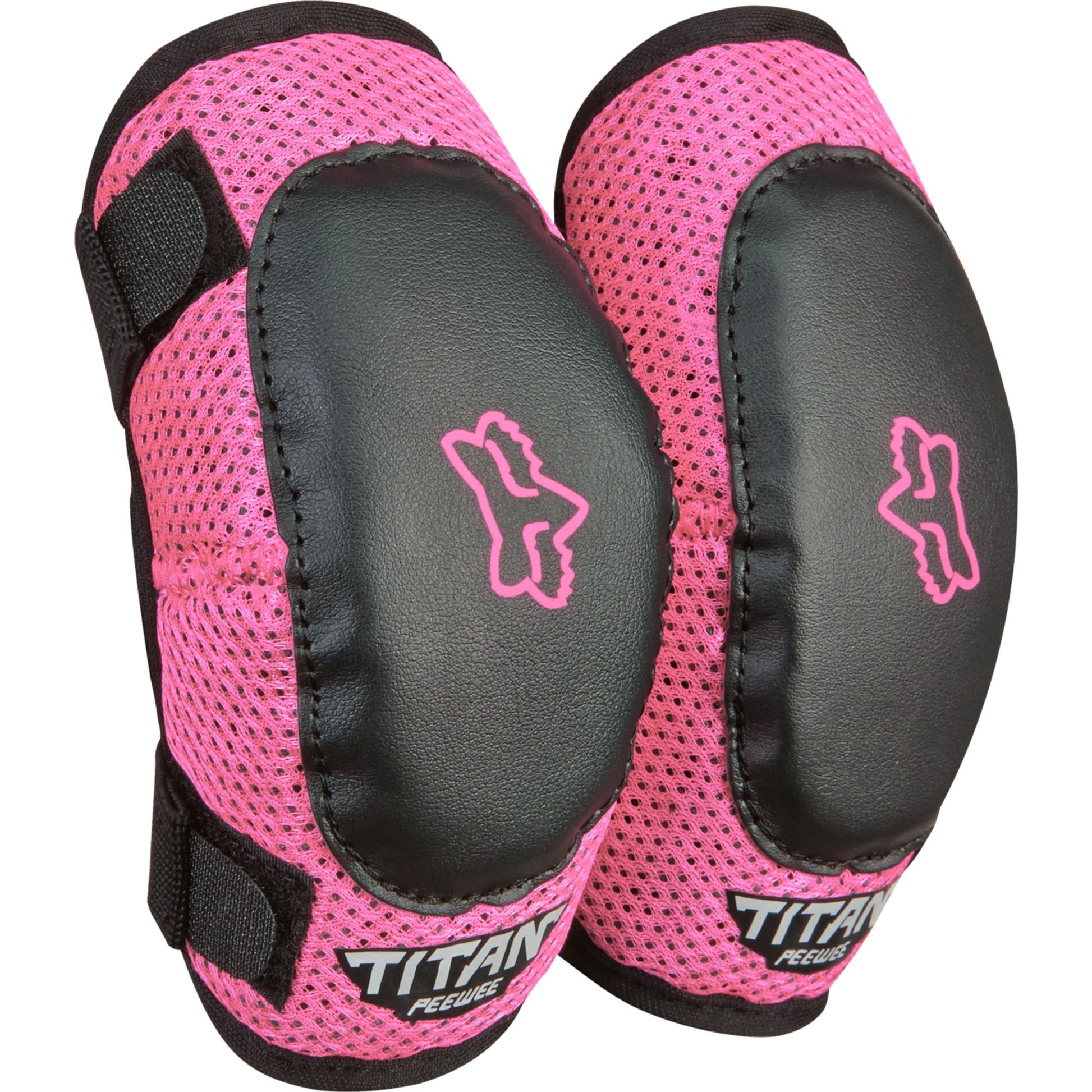 Fox Head Peewee Titan Elbow Pads-M / L-Black / Pink-BRINK
