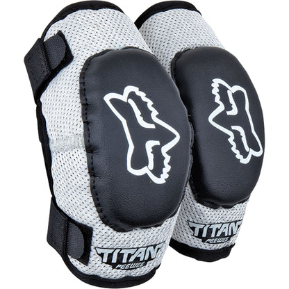 Fox Head Peewee Titan Elbow Pads-M / L-Black / Silver-BRINK