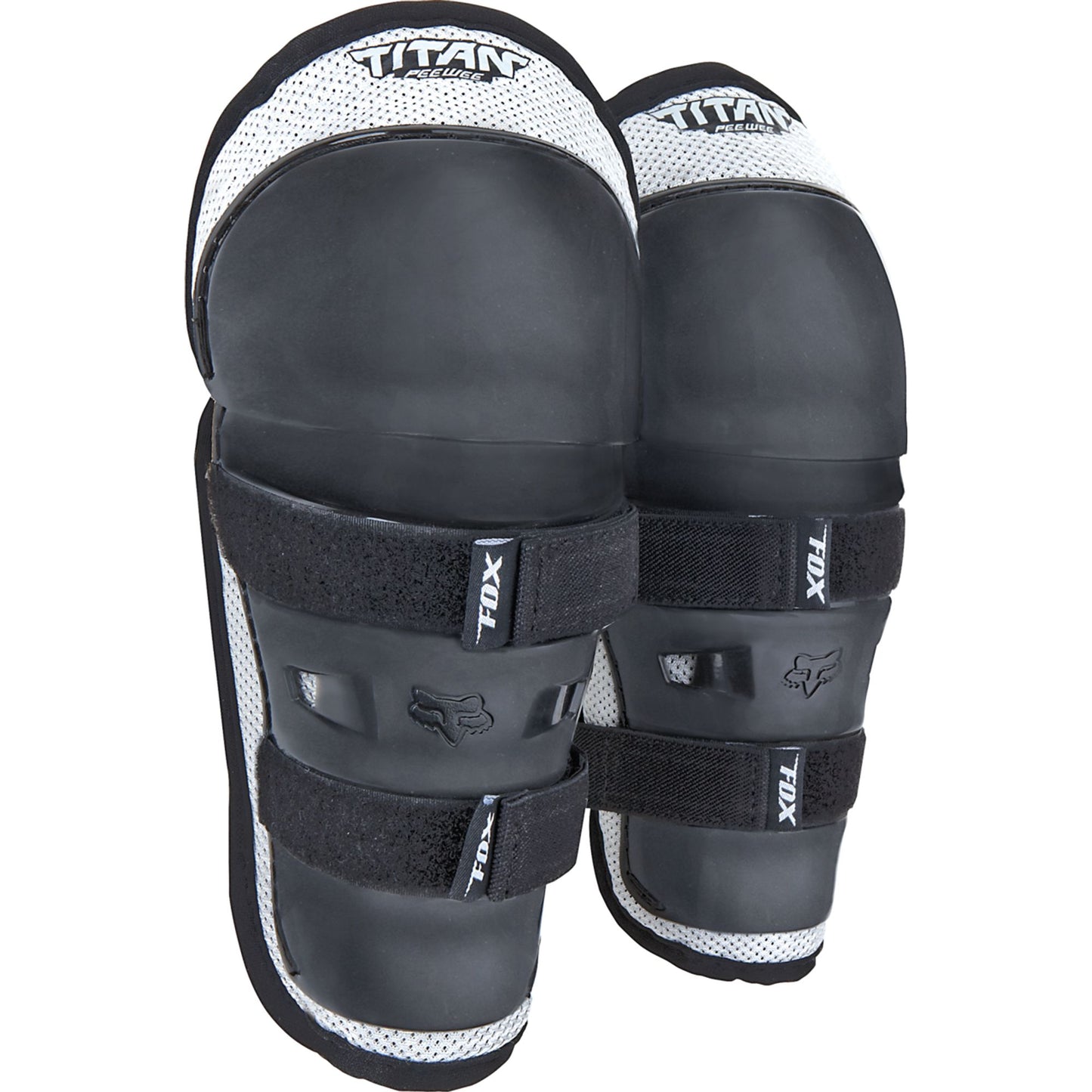 Fox Head Peewee Titan Knee/Shin Pads-One Size-Black / Silver-BRINK