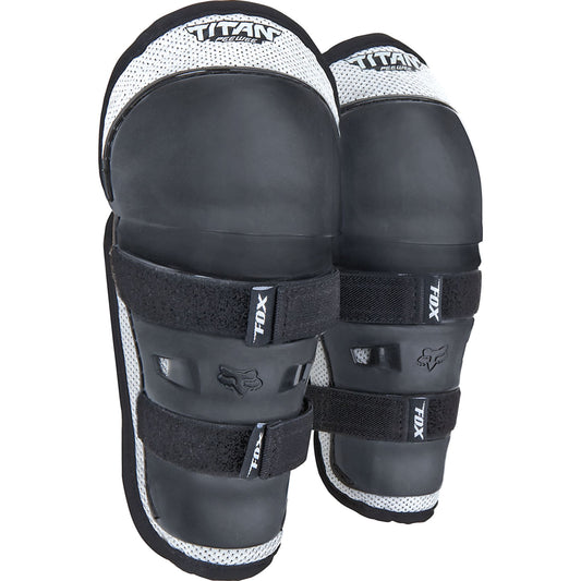 Fox Head Peewee Titan Knee/Shin Pads-One Size-Black / Silver-BRINK