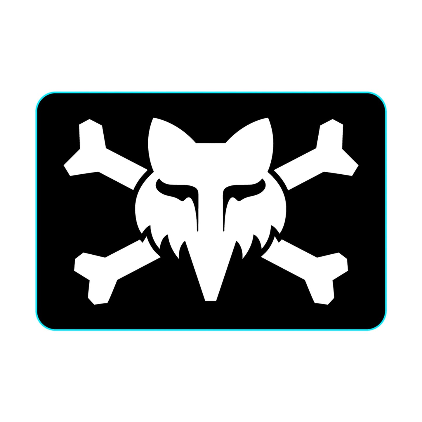 Fox Head Victory Logo 3" Sticker-One Size-Black-BRINK