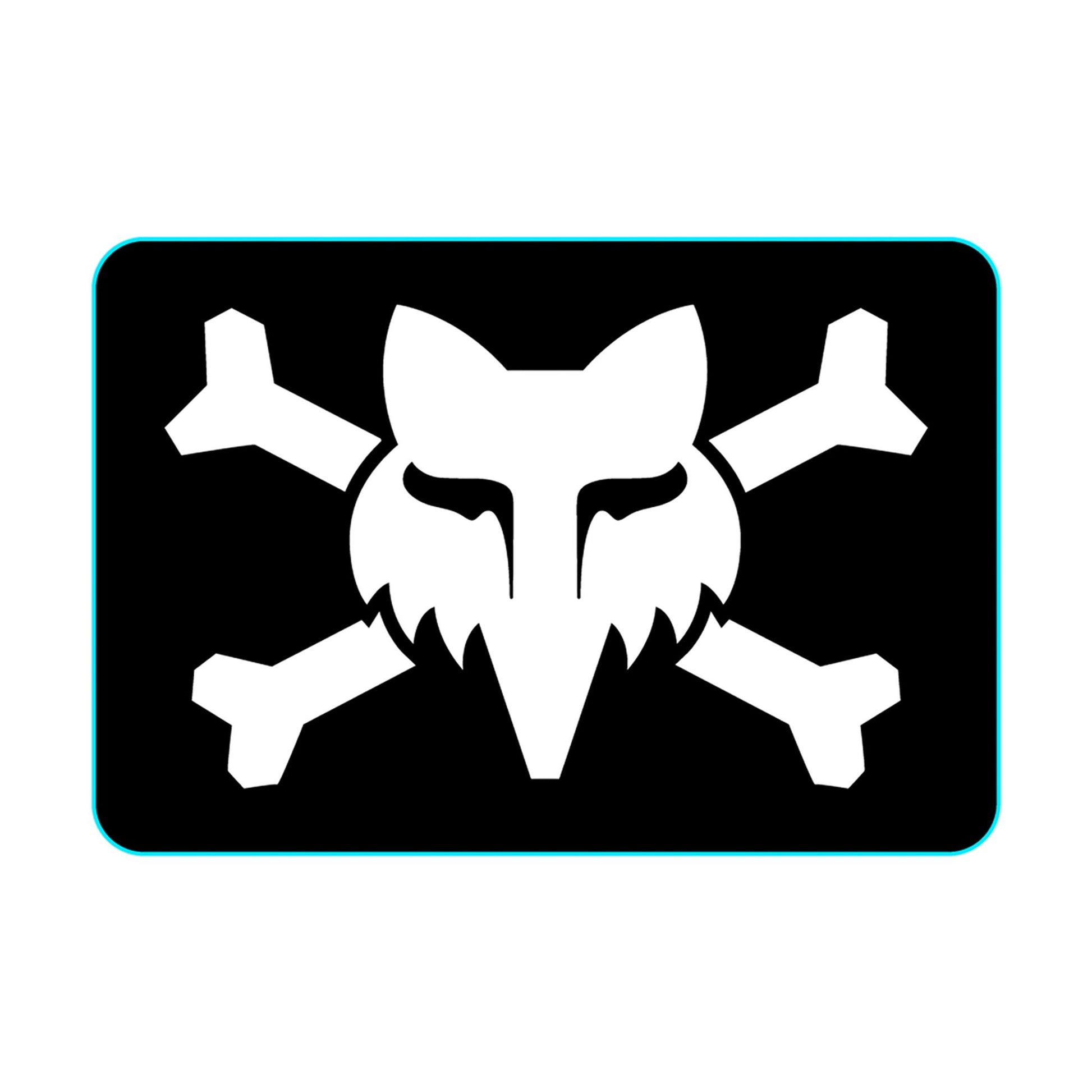 Fox Head Victory Logo 3" Sticker-One Size-Black-BRINK