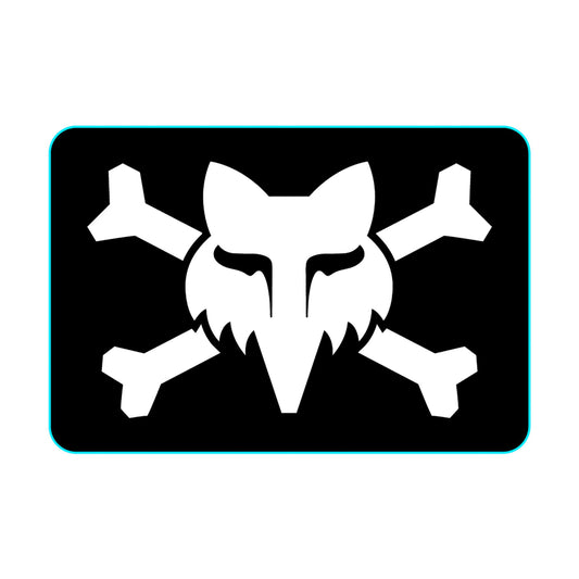 Fox Head Victory Logo 3" Sticker-One Size-Black-BRINK