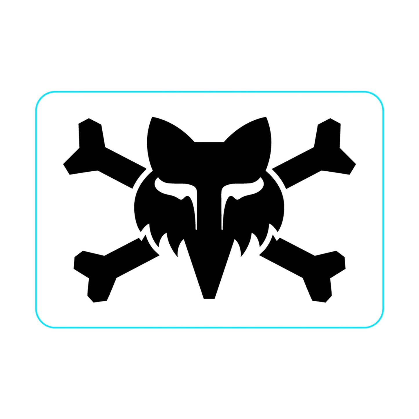 Fox Head Victory Logo 3" Sticker-One Size-White-BRINK